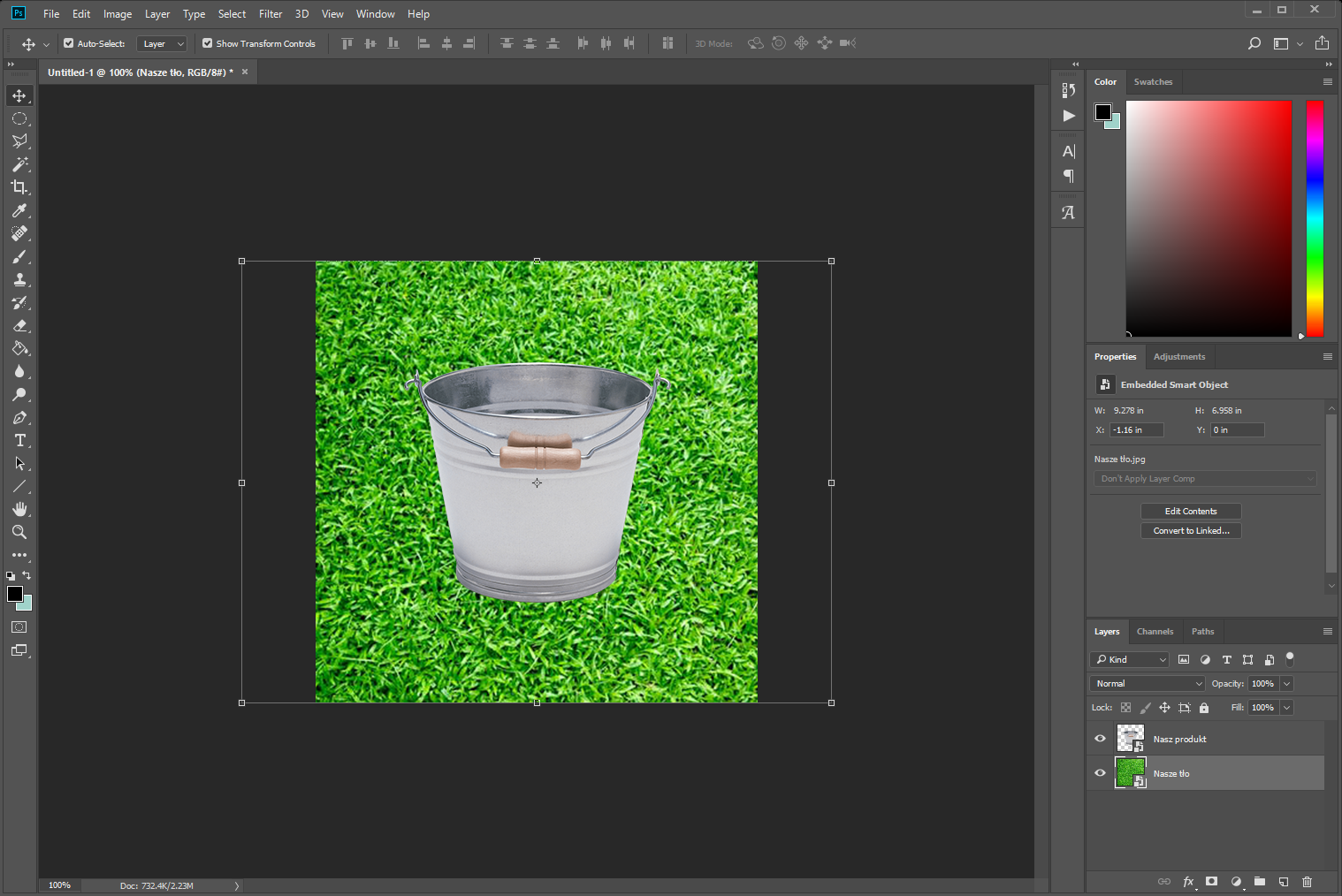 Zrzut z panelu photoshopa z materialami do posta 3D